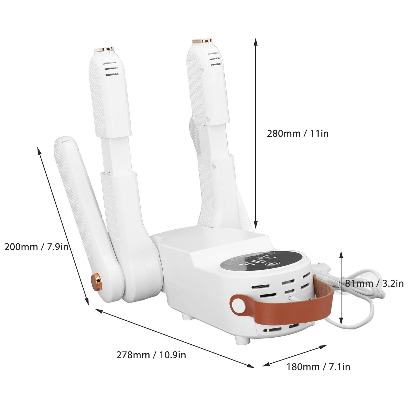 (image for) Double V Shoe Dryer Timed Quick Drying Shoe Dryer Portable Foldable Shoe Dryer Constant Temperature Dehumidification Odor